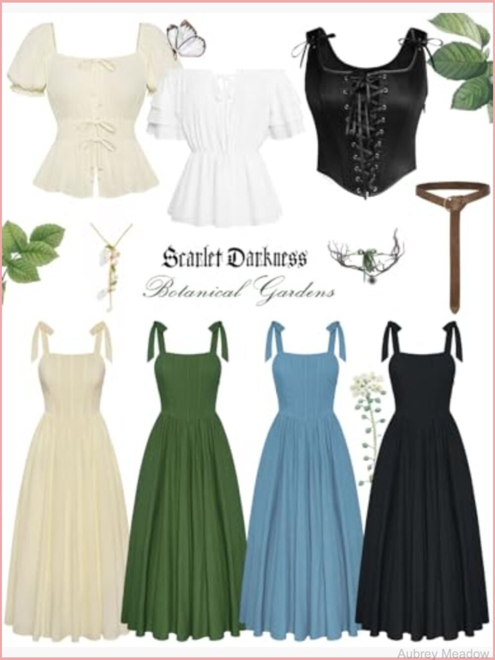 Renaissance Corset Dress Square Neck Cottagecore Fishbone Sundress A-Line Maxi - Picture 6 of 7